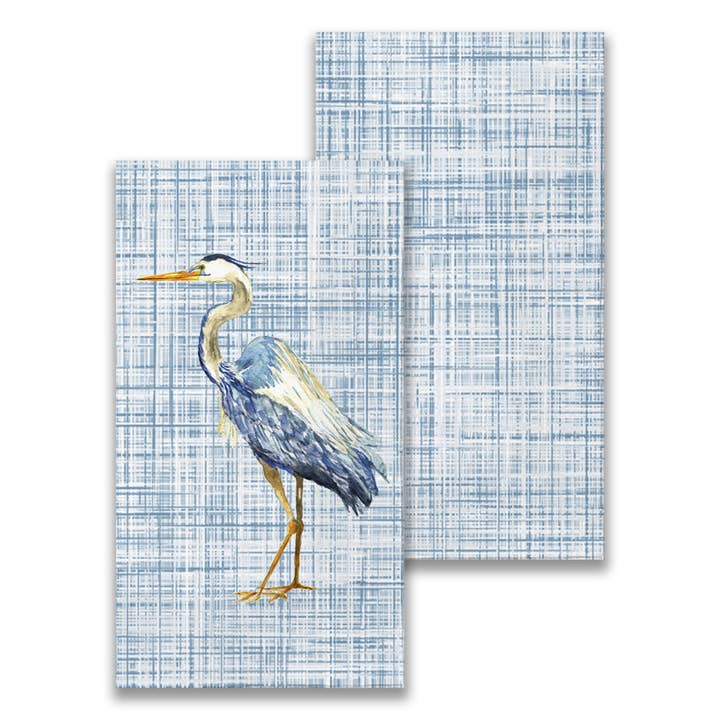 Blue Heron Guest Towel for wholesale by French Graffiti