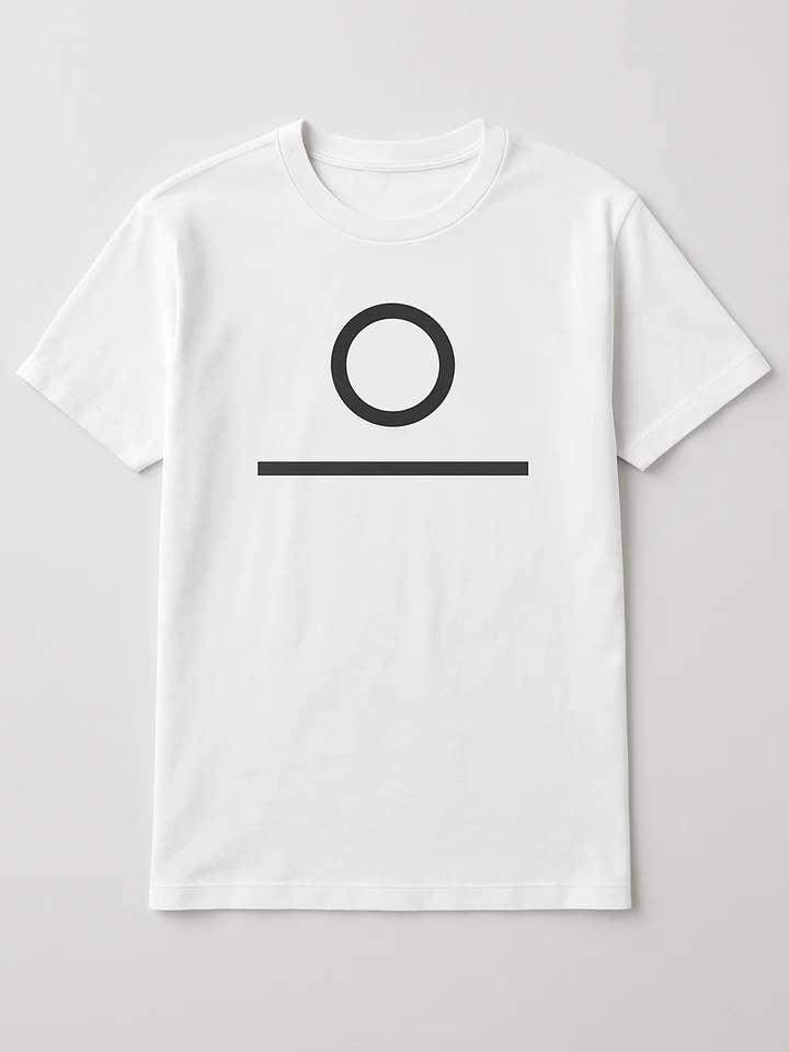 T-shirt com Linha de Círculo Simples - Estilo Moderno Minimalista por atacado de Zovater Incorporation