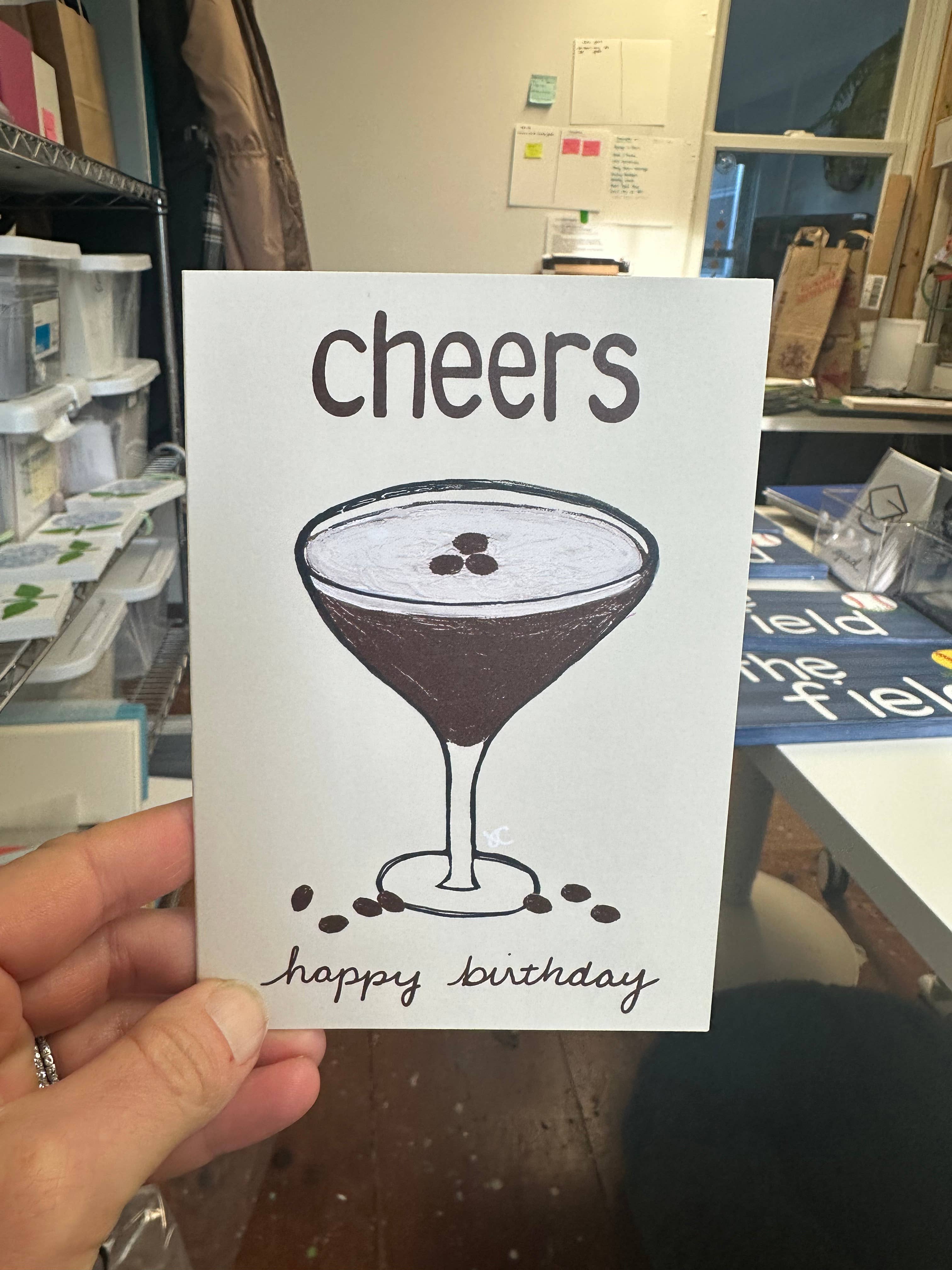 Citrus Daisy - Wholesale Birthday Card - Espresso Martini Cheers Birthday Card1