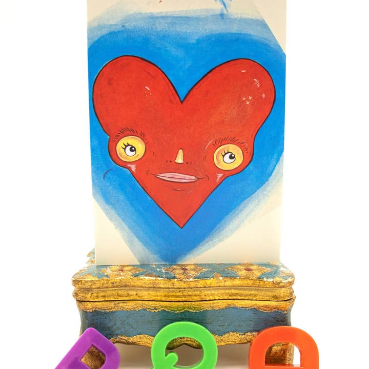 Valentine's Heart Lover Blank Greeting Card for wholesale by Danielle Arden O’Malley Art