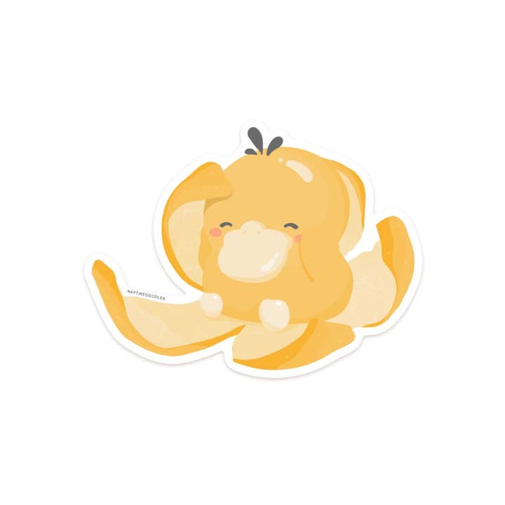 Naptime Doodler - Wholesale Sticker - Confused Orange Psyduck Sticker