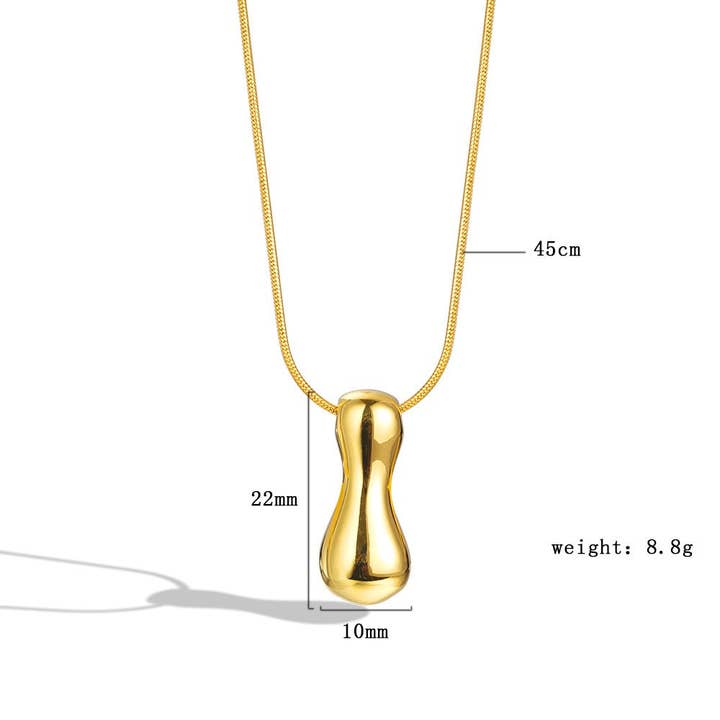 The Classy Cloth WS - Wholesale Pendant/Charm Necklace - Bubble Letter Initial Necklace - Gold RTS7