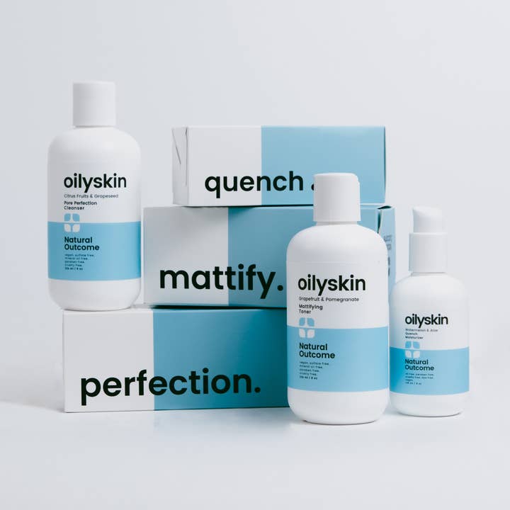 Kit de contrôle du sébum en 3 étapes pour peau grasse pour la vente par Natural Outcome Skincare