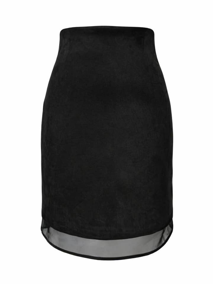 Suede & Mesh Harmony Skirt for wholesale by RIVIR