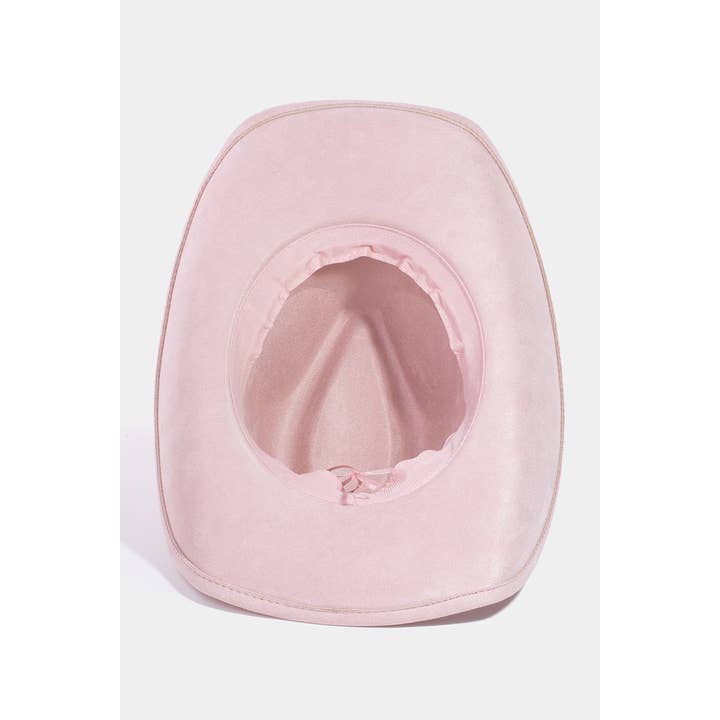 Collections by Fame Accessories - Wholesale Fedora - Women's - Ribbon Bow Pearl Chain Western Cowboy Hat6