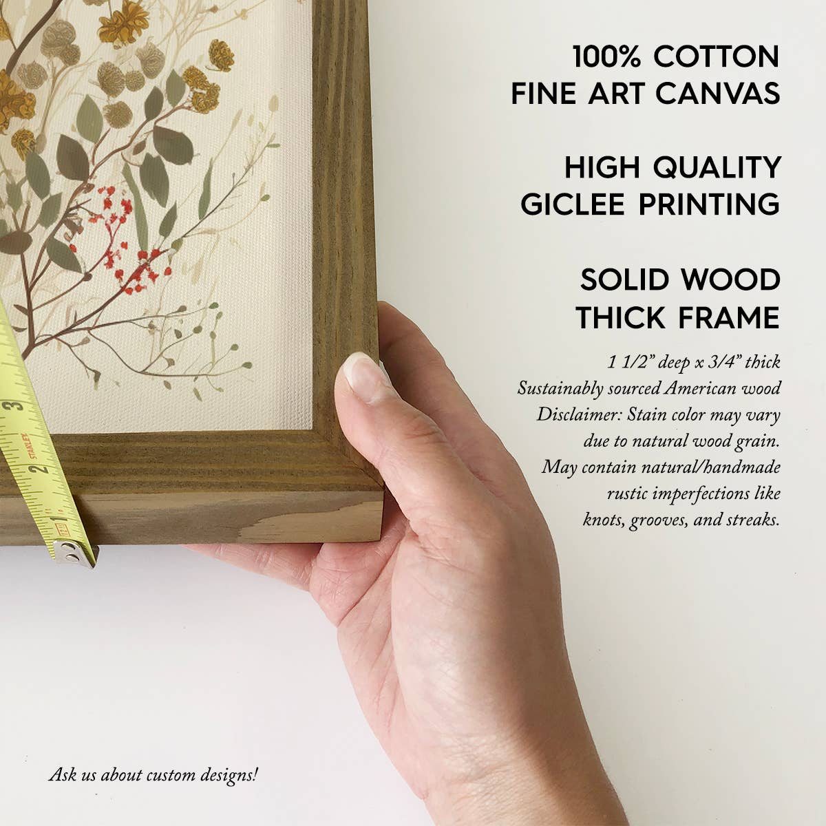 Hangout Home - Wholesale Art Print - Whispering Wildflowers Wall Art - Flower Canvas Art - Framed3