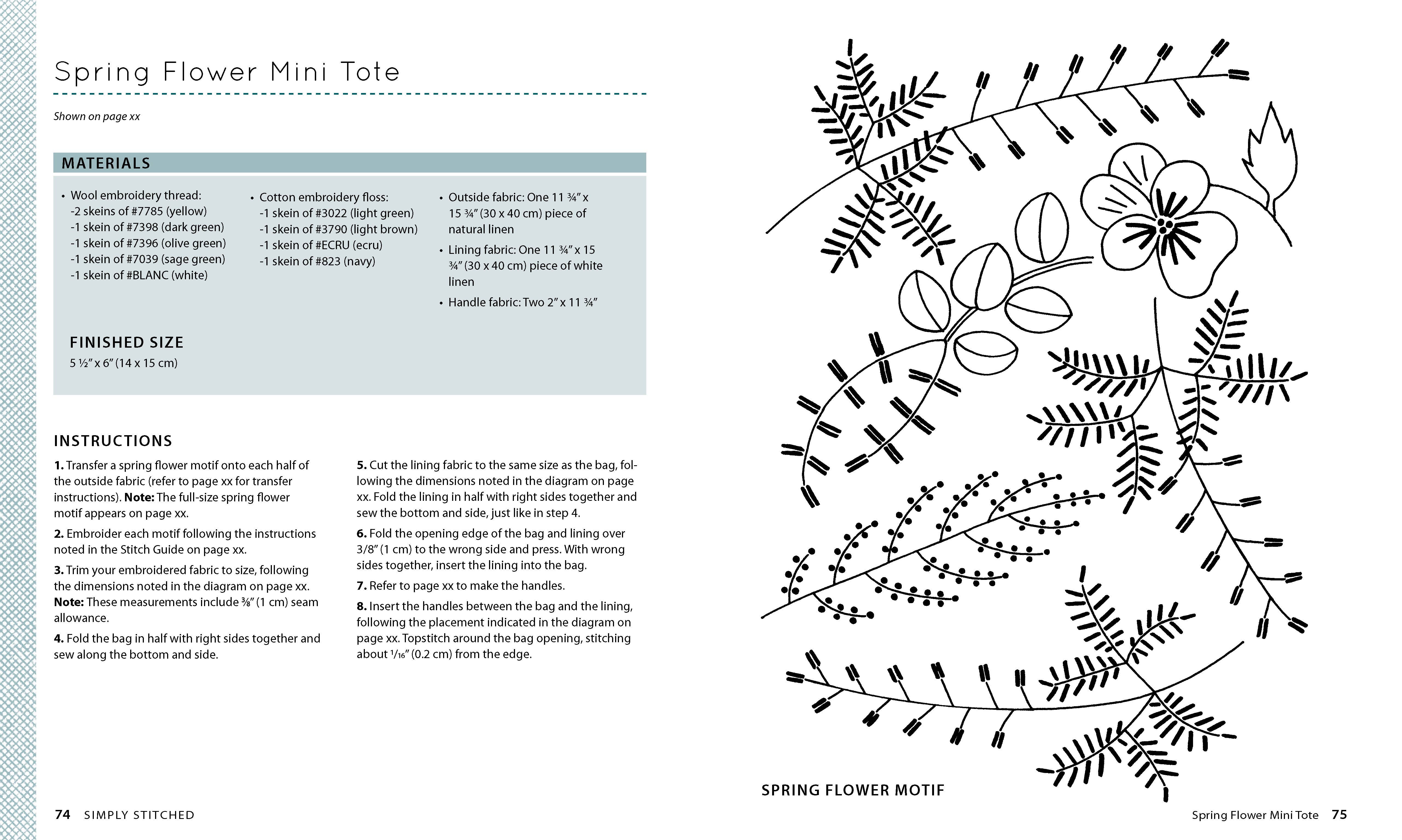 Zakka Workshop - Vendita all'ingrosso Libro su artigianato, hobby e fai da te - Simply Stitched: motivi di ricamo e progetti con lana e cotone5