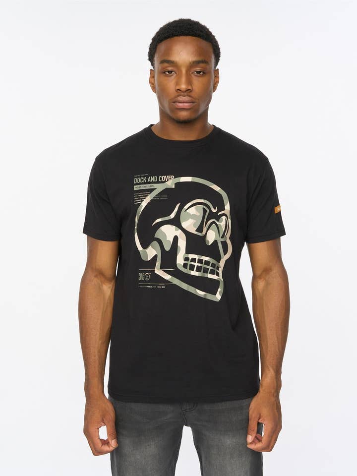 Skullmatic T-Shirt Black for wholesale by Duck and Cover
