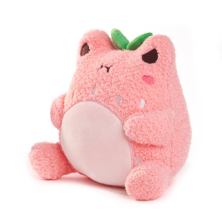 Cuddle Barn, Inc. - Vente Peluche – enfant et bébé - Wawa aux fraises (peluche douce et mignonne grenouille rose kawaii)1