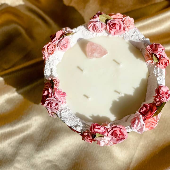 Rose Heart Candle for wholesale by Candles by Angelina