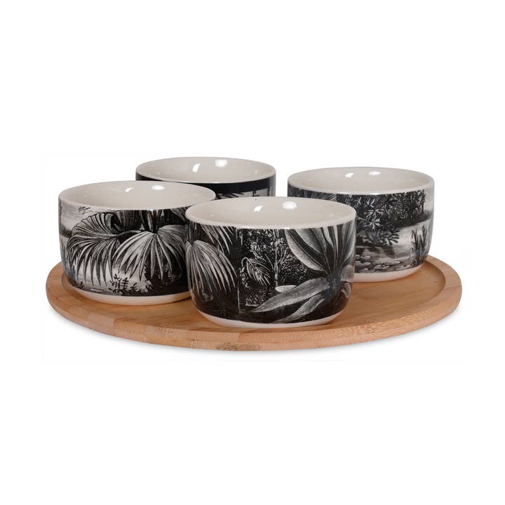 Set of 4 Voyage bowls D28 H7cm (with tray) for wholesale by Opjet Paris