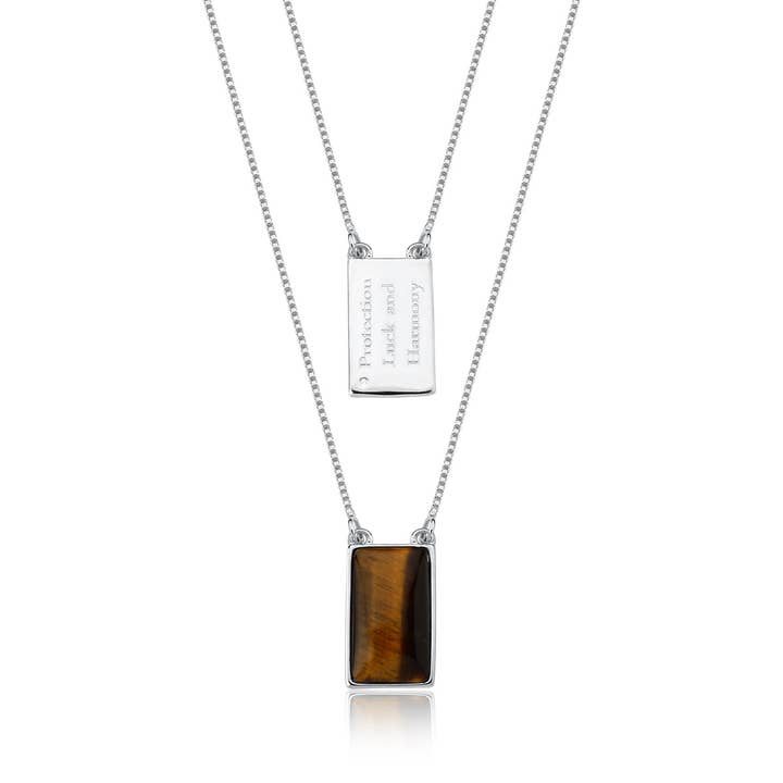 Kristallen ketting — Rhodium (maat Large) voor wholesale door House12