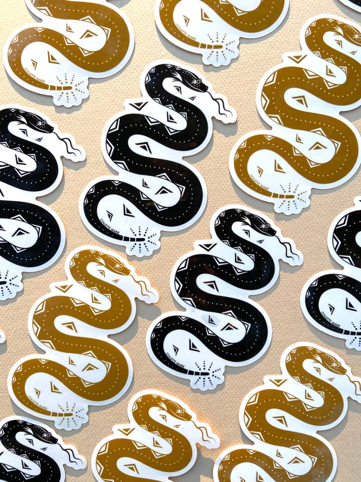 Santa Serpiente Decals (Gold or Black) for wholesale by Cōllette