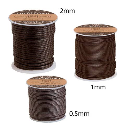 Hemptique – material para artesanato por atacado – Cordão de Algodão Encerado 0,5mm / 1mm / 2mm1