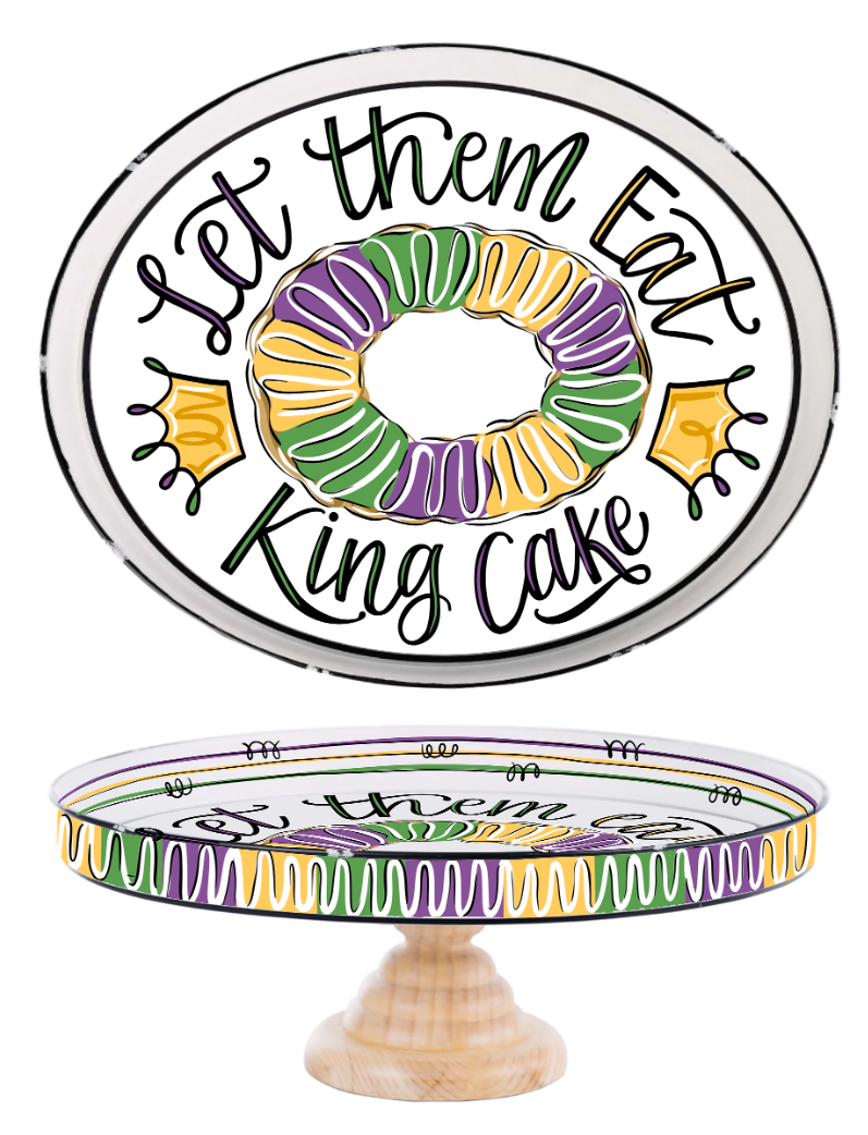 Glory Haus - Wholesale Cake Stand - Let Them Eat King Cake Stand - Mardi Gras1