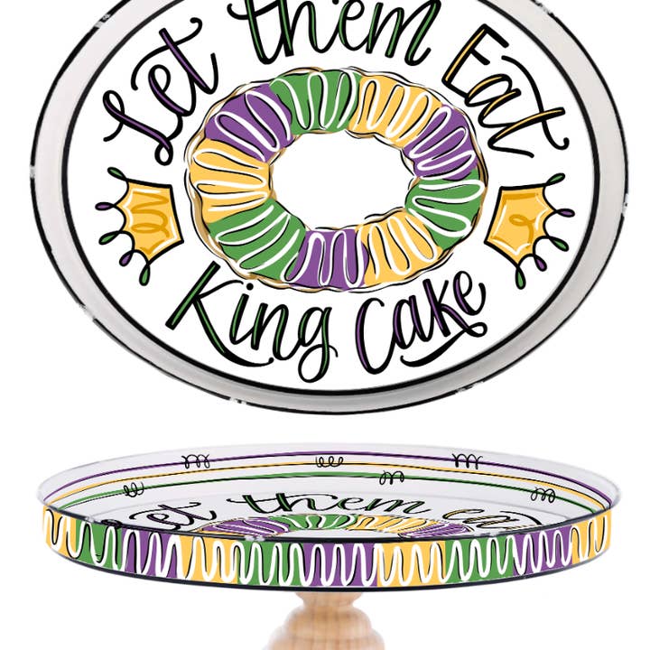 Glory Haus - Wholesale Cake Stand - Let Them Eat King Cake Stand - Mardi Gras1