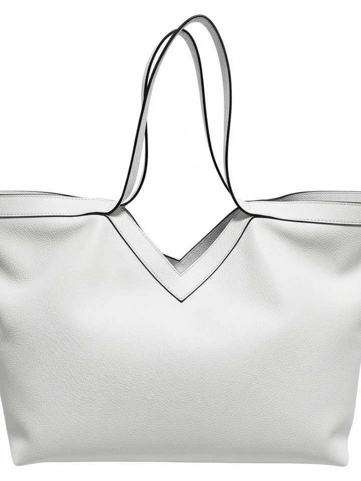 genuine leather bags big size white for wholesale by L'OFFICIEL SRL