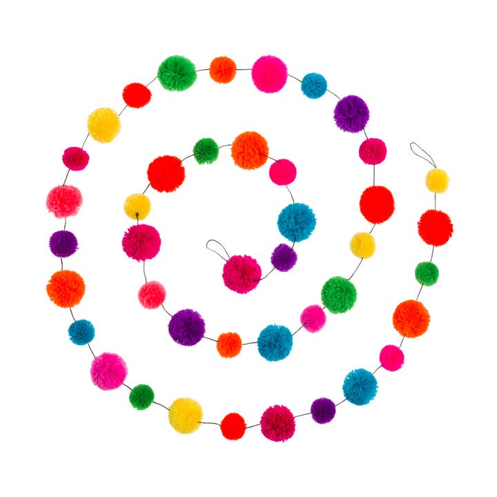 PomPom Galore - Vendita all'ingrosso Bandierine/Ghirlande - Ghirlanda Fiesta Pom Pom0
