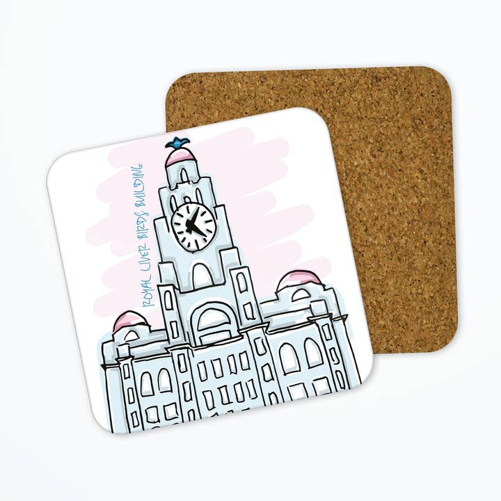 Liver Building, Liverpool Coaster for wholesale by Moo & Snip