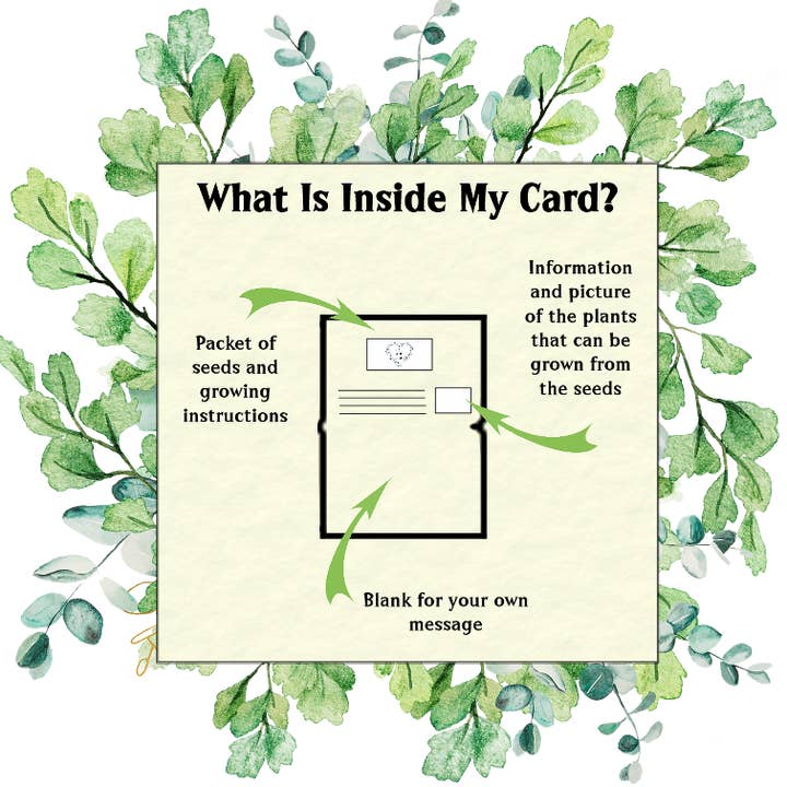 Seeds with Love – wholesale Everyday greeting card – Greeting card with a gift of seeds - Naughty Nature