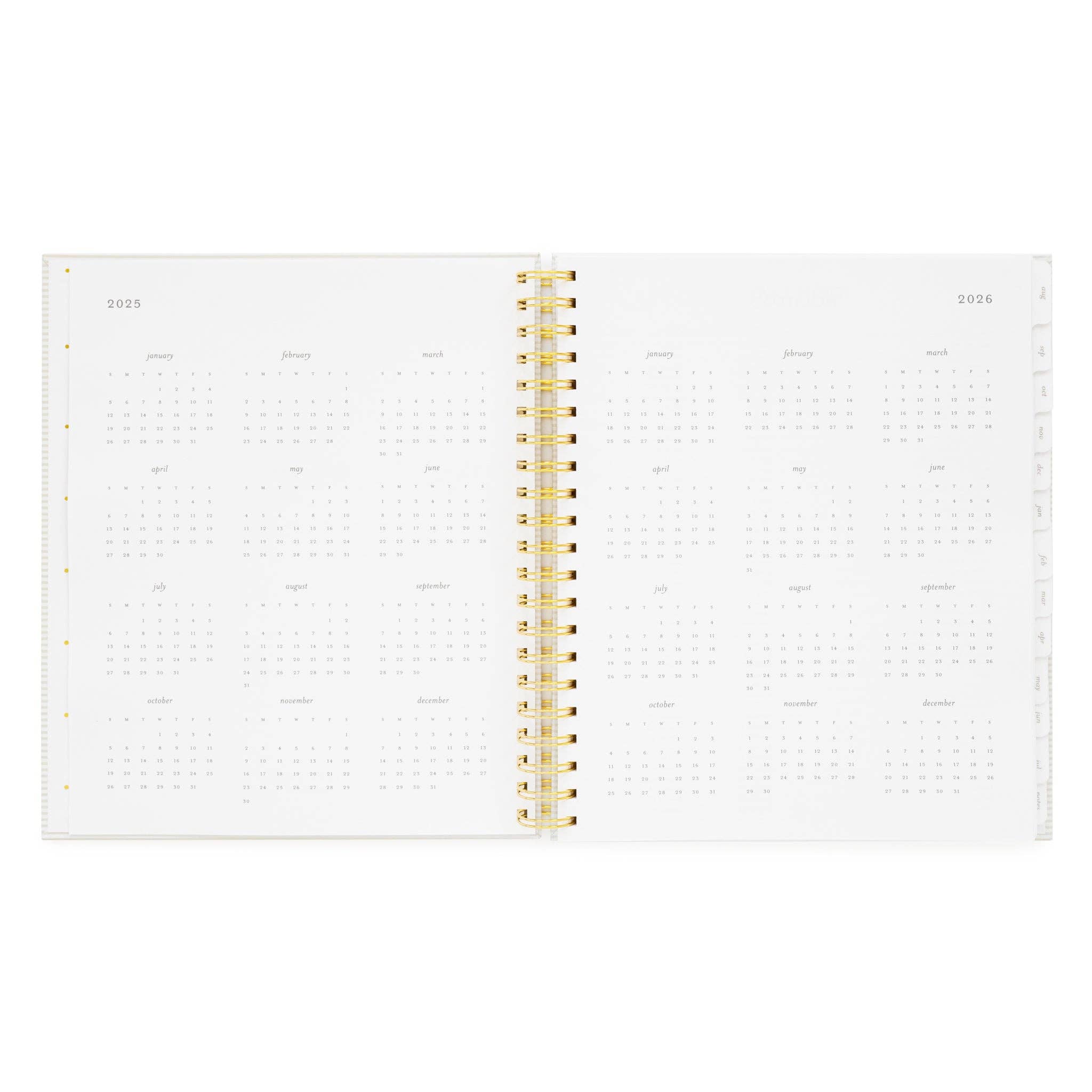 Sugar Paper - Wholesale Planner - 2025-2026 Khaki Stripe Large Weekly Spiral Academic Planner7