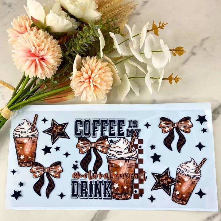 Coffee is my | 40 oz UV DTF Wrap for wholesale by HKS Custom Designs