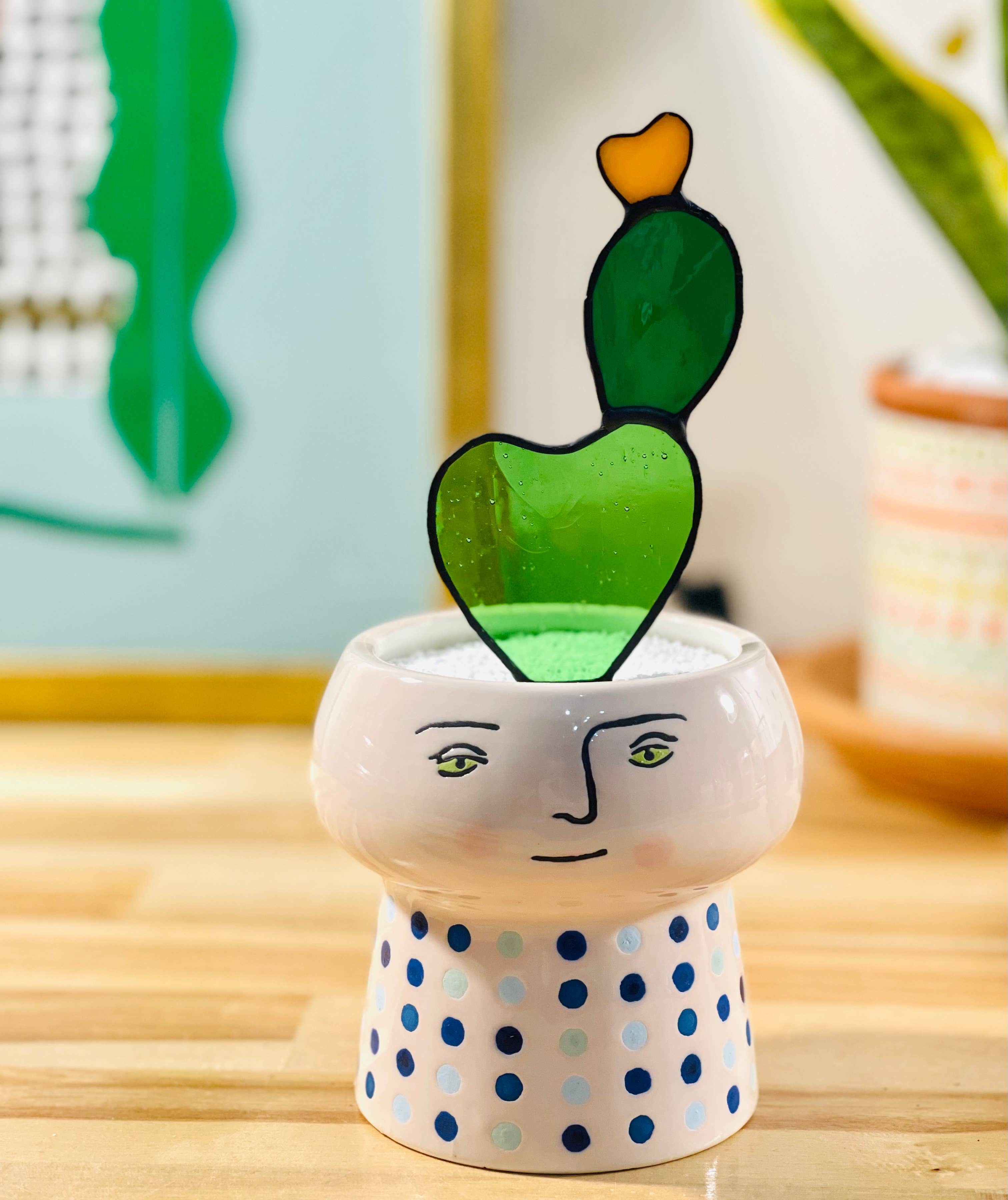 Samara Designs Studio – wholesale Dekorativt bordsobjekt – Bebis Teckly Päron Glas Kaktus6