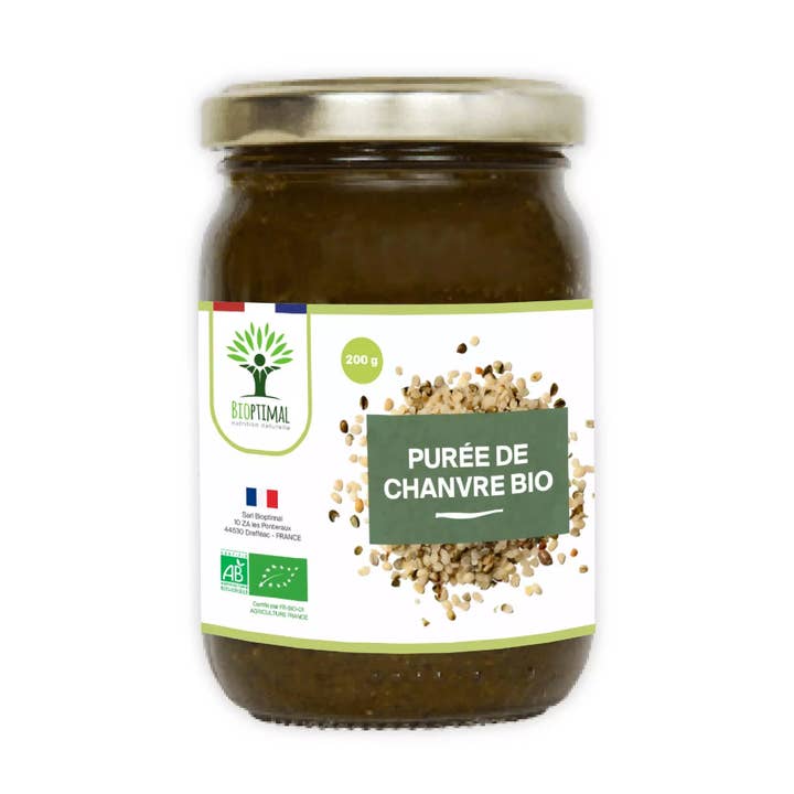 Organic hemp seed puree - Pure - Made in France for wholesale by Bioptimal