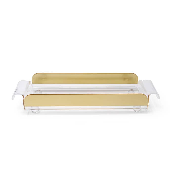 VIVIENCE - Wholesale Serving Tray - Rectangle Cake Tray with Dome, with Clear Ball Legs and Knob4