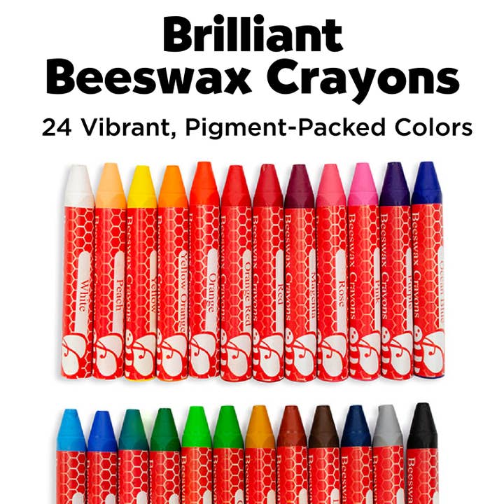 Faber-Castell / Creativity for Kids - Wholesale Crayons - Kids & Baby - 24 Brilliant Beeswax Crayons in Storage Case for Kids