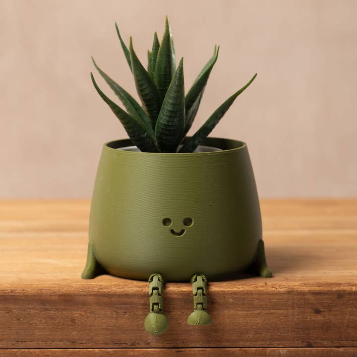 Ingadi - Wholesale Plant Pot - Happy Pot Planter - Matte Green