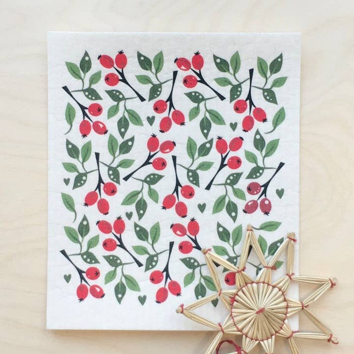 Zweedse vaatdoek met rozenbottels voor wholesale door Square Love