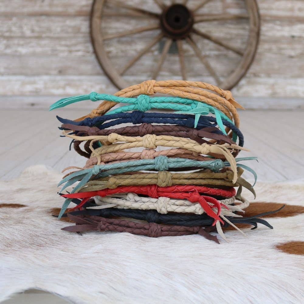 Willow Lane Hat Co. - Wholesale Hat Accessory - Women's - Red Braided Leather Hat Band4