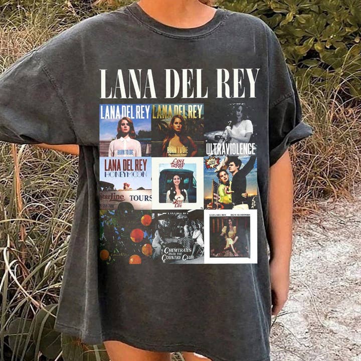 TheKingShirt - Wholesale T-Shirt (Graphic) - Women's - Lana Del Rey Album Collage T-Shirt1