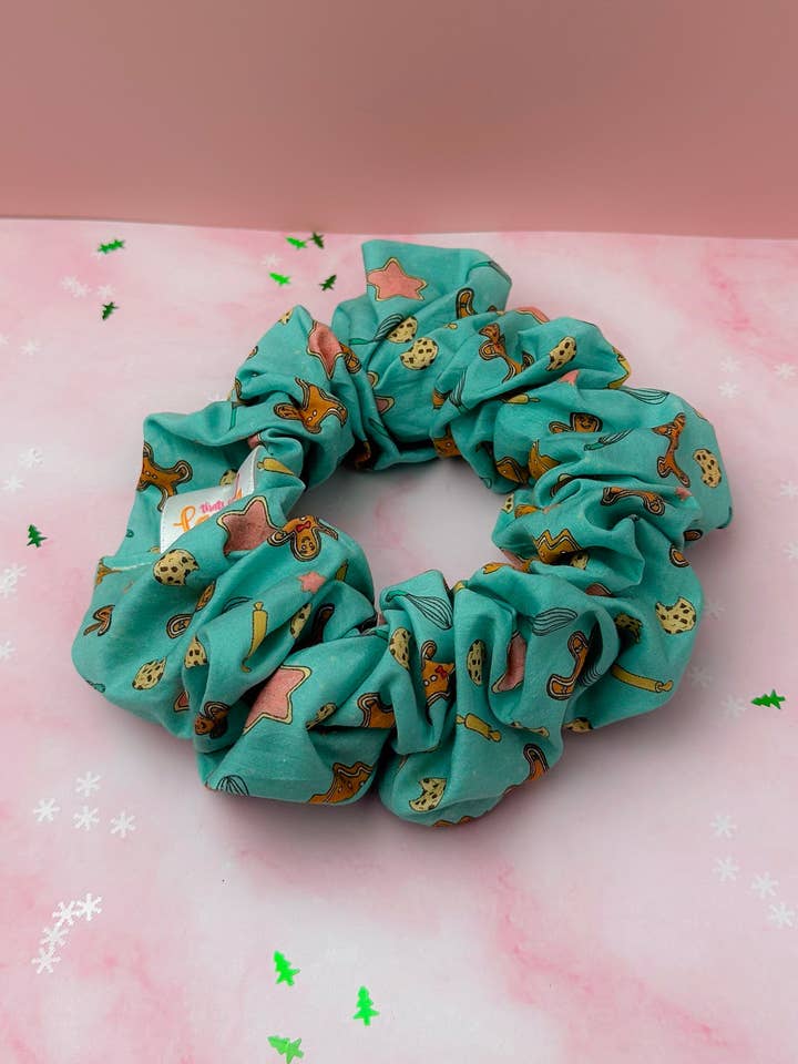 Festive Baking XL Scrunchie | Handmade Hair Accessories UK for wholesale by ThatsSewLauraUk