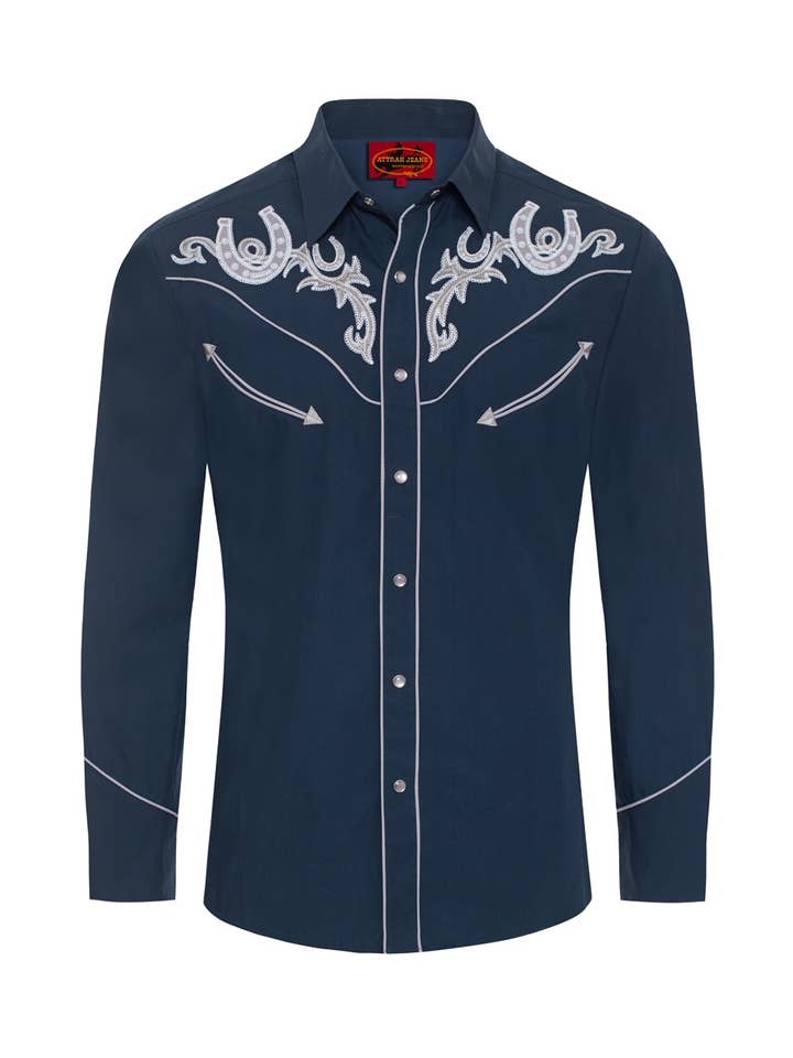 Men's Western Embroidery Shirt for wholesale by TM Exposure