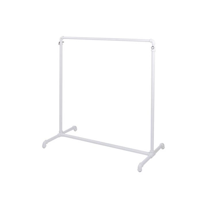 Store Supply Warehouse - Wholesale Retailer Display - Accessories - Boutique White Pipe Single Rail Ballet Bar Clothing Rack