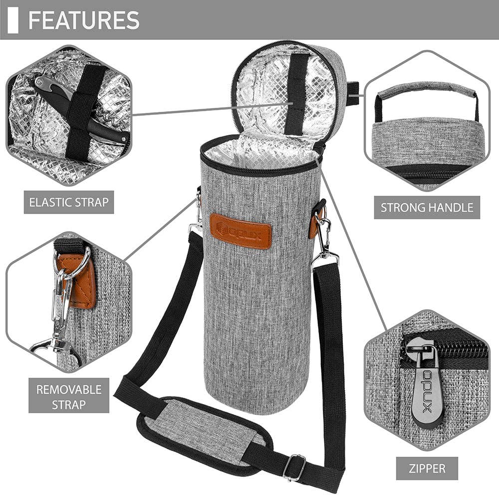 OPUX - Wholesale Wine Tote - 1 Bottle Wine Carrier Bag8