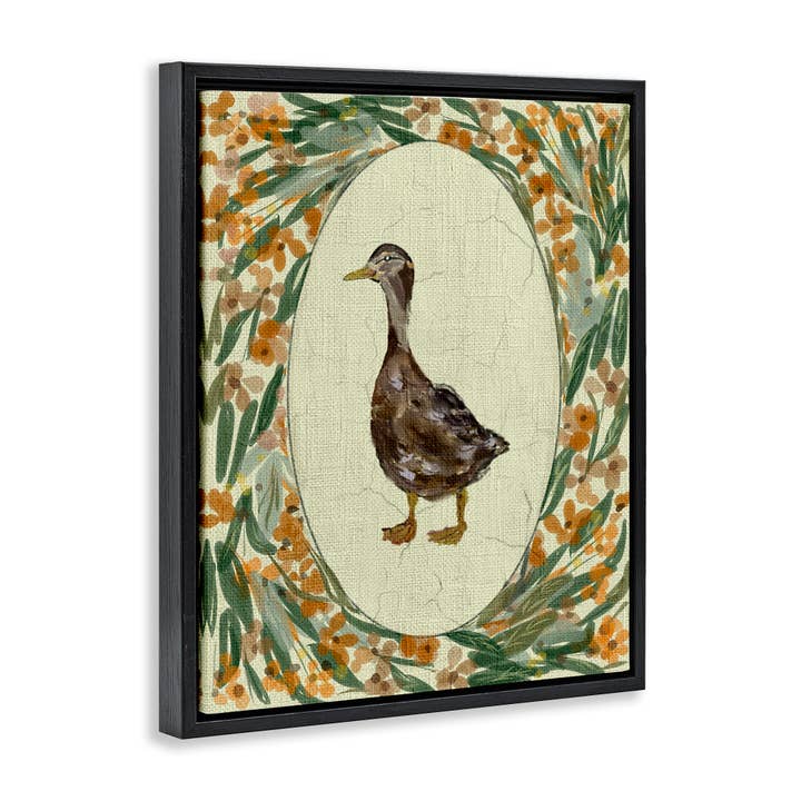 Stupell Industries – wholesale Wall sign – Traditional Floral Duck Portrait - Framed Wall Art19