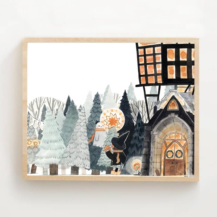 Pumpkin and Ghosty - Décoration de sapin - Dark Academia - pour la vente par Shelley Couvillion
