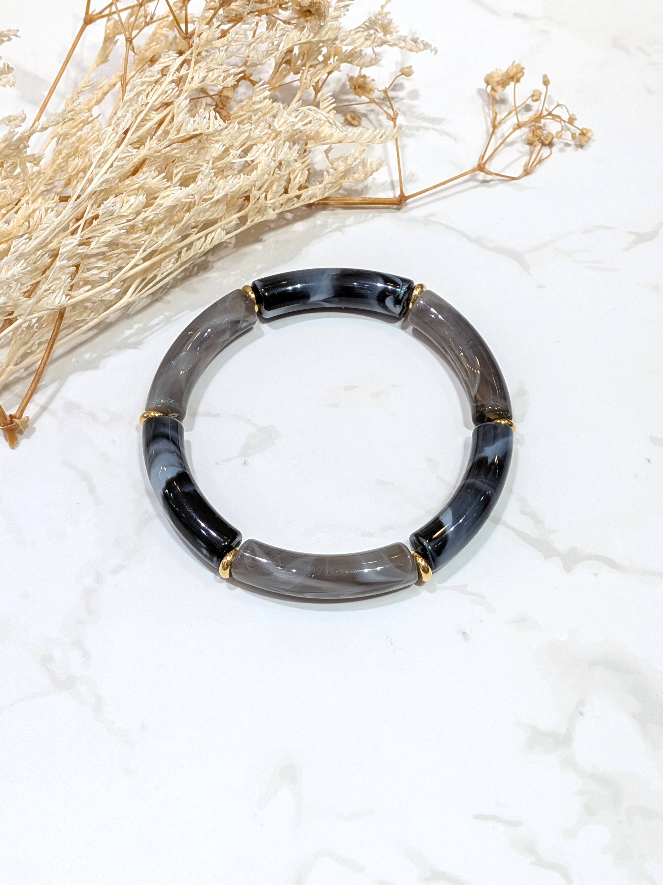 LOLO & YAYA - Wholesale Link & Chain Bracelet - 7mm Elastic Bracelet Kecy Resin6