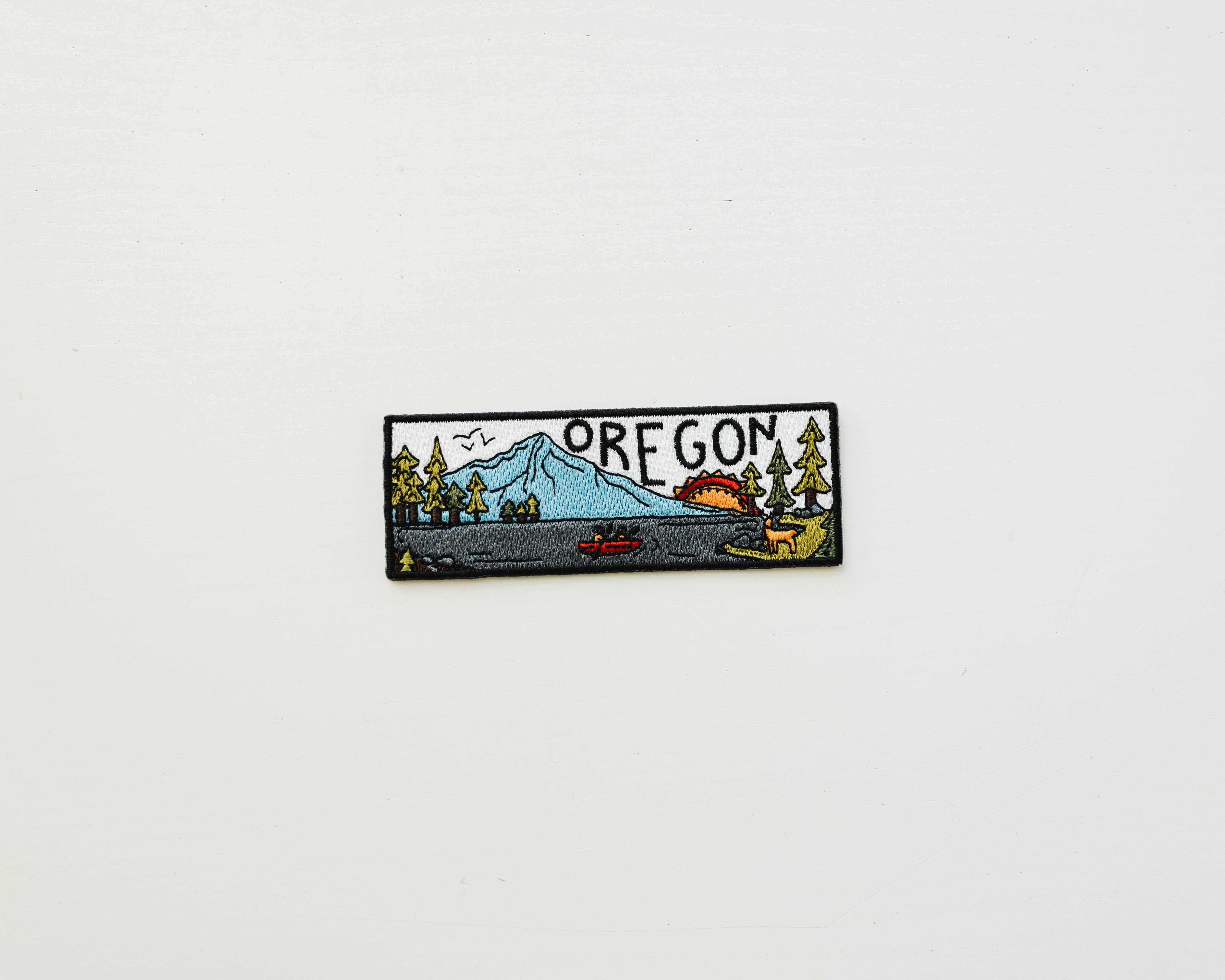 Sticker Girl - Vente Écusson - Écusson thermocollant rectangulaire brodé Oregon2