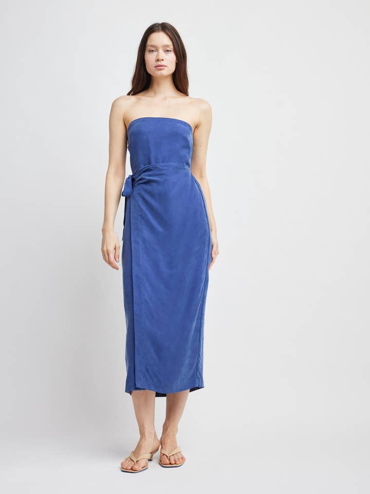 Robyn Strapless Wrap Dress for wholesale by Self Contrast