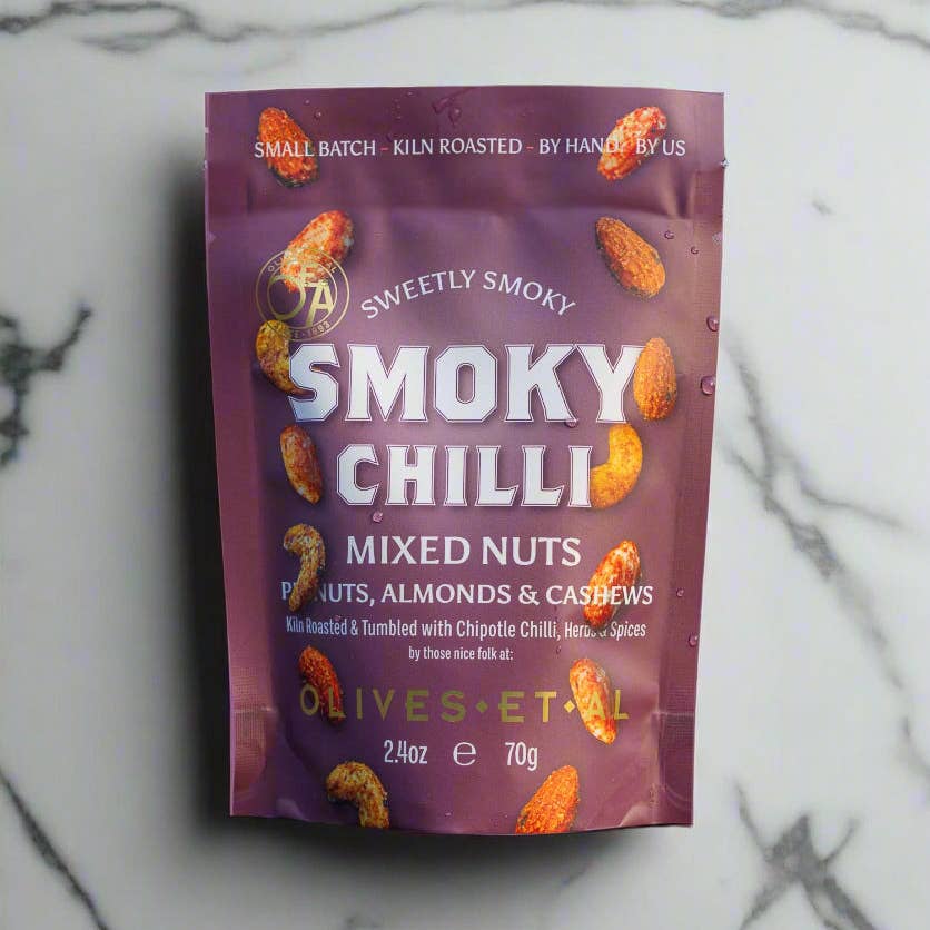 Olives Et Al – wholesale Nuts – Smoky Chipotle Chill Mixed Kiln Roasted Nuts in Pouch1