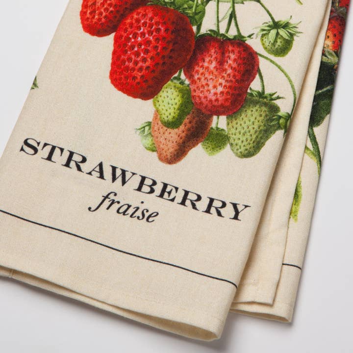 Now Designs by Danica - Wholesale Tea Towel - Vintage Strawberries Dishtowel