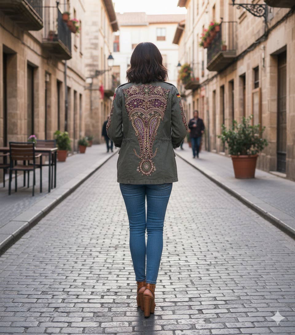 TABITHA - Wholesale Jacket - Women's - Army Vintage Jacket2