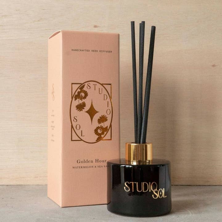 Studio Sol Store – difusor de fragrâncias por atacado – Difusor Golden Hour | Melancia + Sal Marinho0