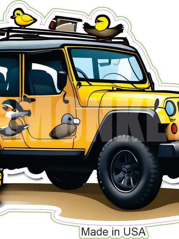 Rubber Duck Road Trip Sticker for wholesale by Big monkey