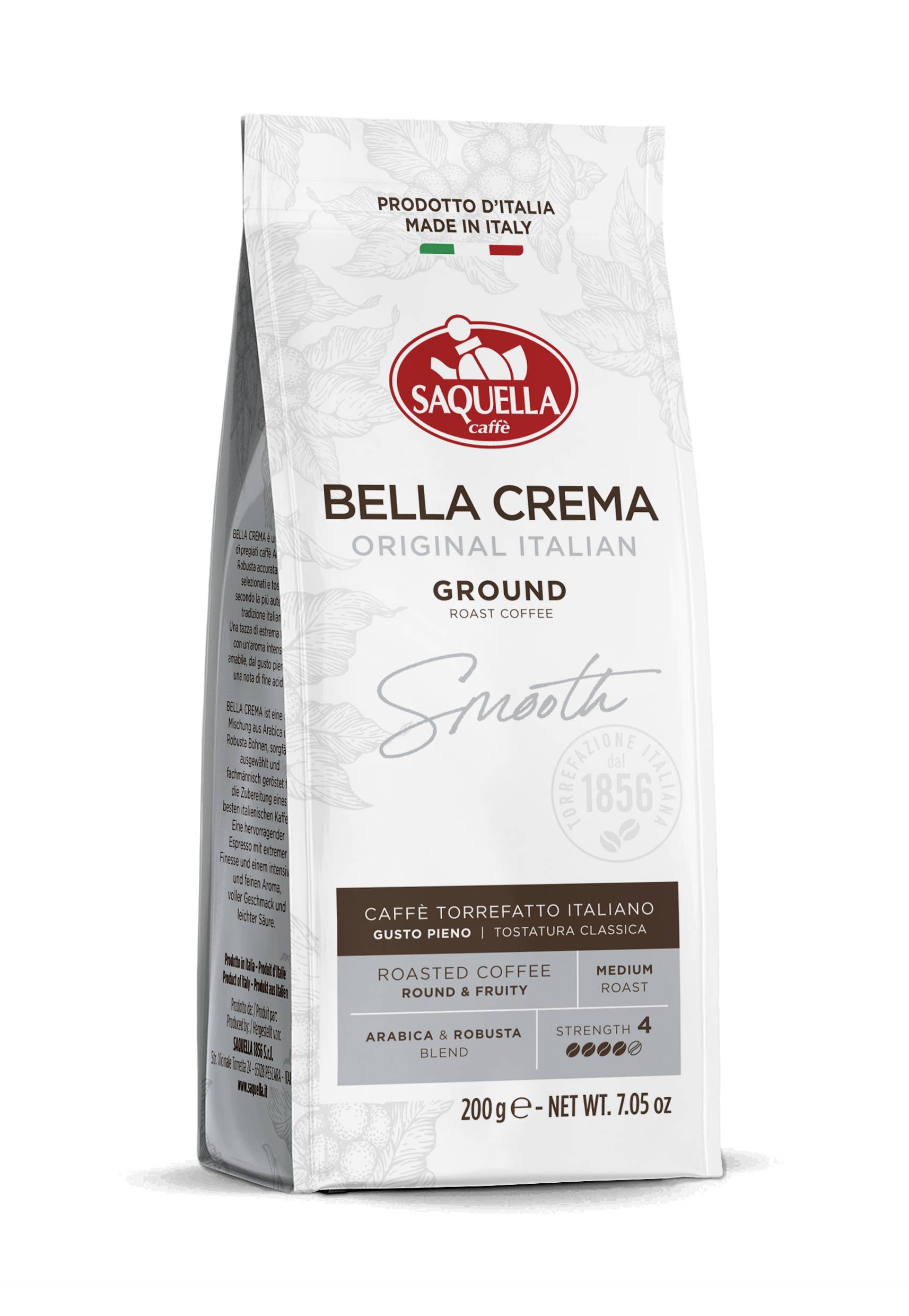 Saquella 1856 SRL - Wholesale Coffee Beans - Bellacrema Smooth Mac. Bag 10X200 Gr0