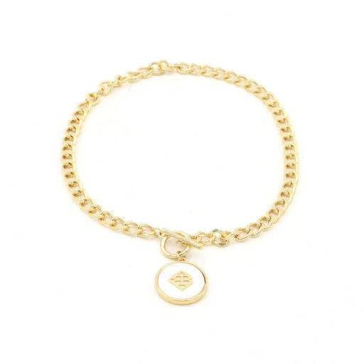Brianna Cannon Logo Pearl Pendant Necklace for wholesale by Brianna Cannon